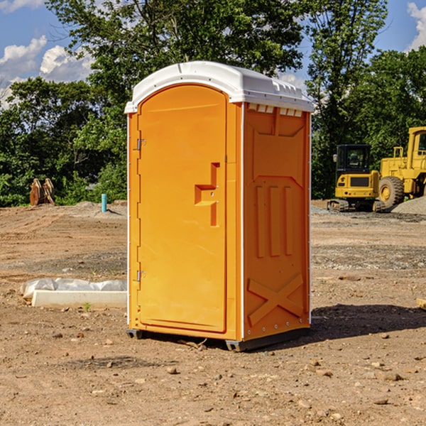 how often are the portable restrooms cleaned and serviced during a rental period in Blair SC